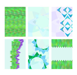 Set of cards with abstract images. 