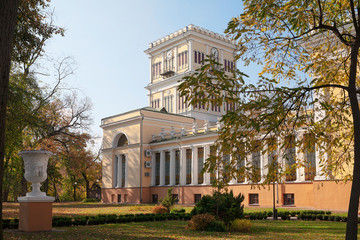 GOMEL, BELARUS - 17 October, 2011: small church in Gomel Palace Park Ensemble