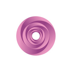 Pink Twisted Abstract spiral illustration of remembers the rose