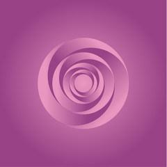 Pink Twisted Abstract spiral illustration of remembers the rose