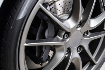 Fototapeta na wymiar Car detailing series : Super car disc-brake