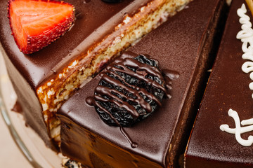 Assortment of pieces of cake