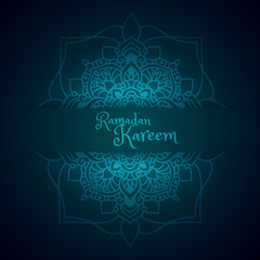 ramadan greeting with mandala pattern