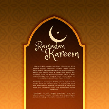 ramadan festival greeting with door