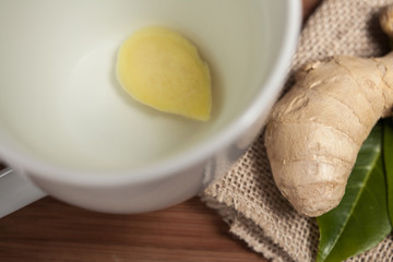 cup of ginger tea water