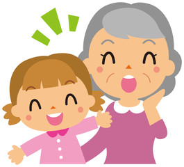 おばあちゃんと女の子