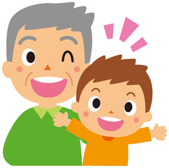 おじいちゃんと男の子