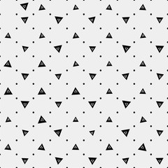 Pattern background triangle, retro vintage design vector, geometric