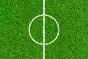 Terrain de football avec cercle central