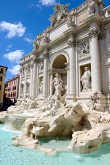 Crédence de douche en verre acrylique avec photo Fontaine Trevi Fountain in Rome