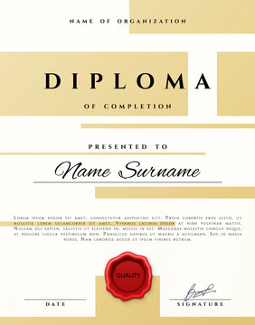 Certificate design.  Certificate border.  Certificate frame. Certificate and diploma. Certificate of achievement. Premium present certificate. Guilloche certificate