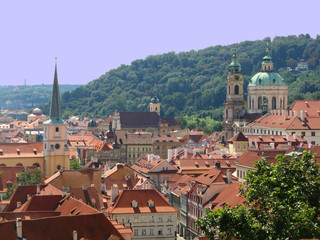 Terracotta roof tops of Prague
