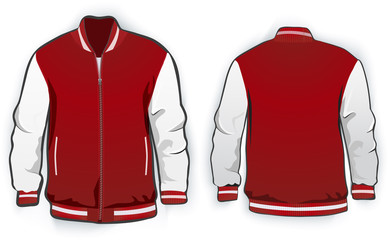Sports or varsity jacket template. - 110572368