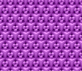seamless cube shape based background in shades of viole