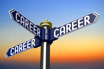 Crossroads sign - career concept