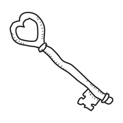 Simple doodle of a key