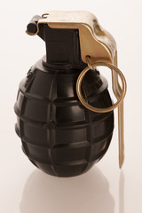 Hand granade on a white background