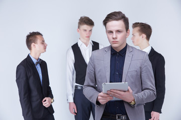 young businessmen at a meeting