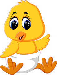 illustration of Cute chicken cartoon