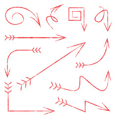 red doodle arrows