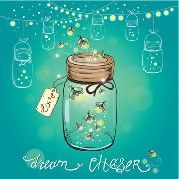 fireflies in a jar