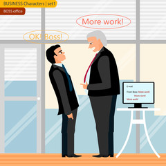 Obraz premium Boss screaming more work at office working