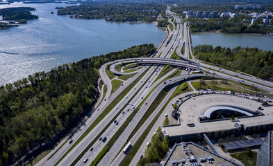 West route photographed from the air