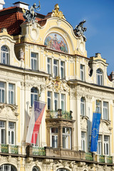 Fototapeta na wymiar Ministry of Local Development Art Nouveau building located in Prague