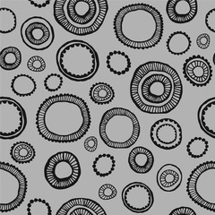 Seamless hand drawn circles background.