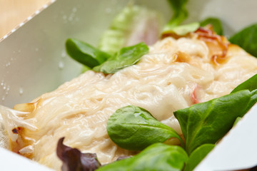 omelet with steamed vegetables and greens healthy natural food