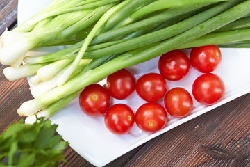 fresh vegetables at a picnic