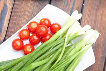 fresh vegetables at a picnic