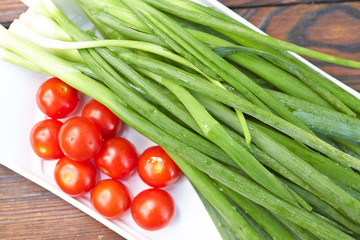 fresh vegetables at a picnic