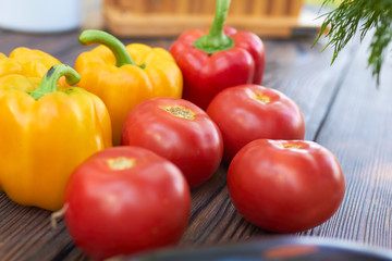 fresh vegetables at a picnic