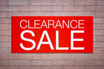 Clearance sale billboard