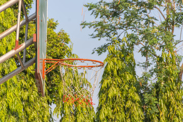 Basketball hoop in park