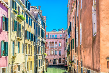 Houses on water in Venice italy. / Houses on water in unique Venice city, touristic attraction all around the world. 