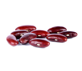 Red beans  on white background