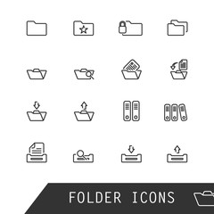 Vector folder icons.
