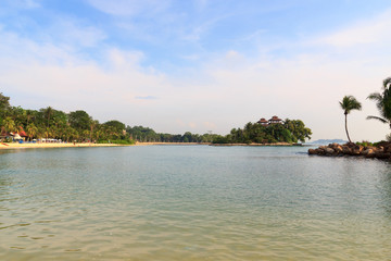 Viewing towers at Palawan Beach - Southernmost Point of Continental Asia, Sentosa Island, Singapore