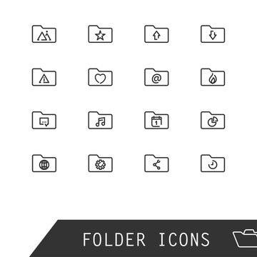 Vector folder icons.