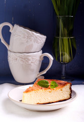 Cinnamon cheesecake slice