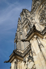 Facade of St Vitus Cathedral in Prague