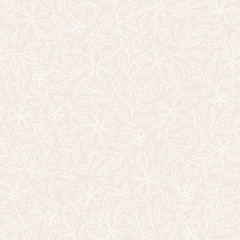 Seamless vector floral pattern with colorful fantasy plants and