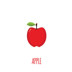 Red apple - vector illustration
