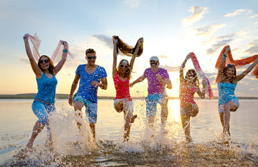 Fun summertime in beach
