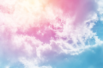 sun and cloud background with a pastel colored
