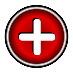Obraz premium Vector red cross icon. Red cross aid