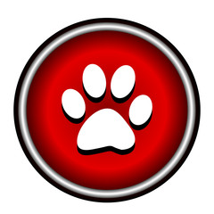 Vector red circle icon on white background