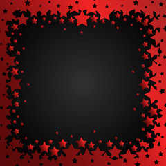 Obraz na płótnie Canvas vector frame red star background